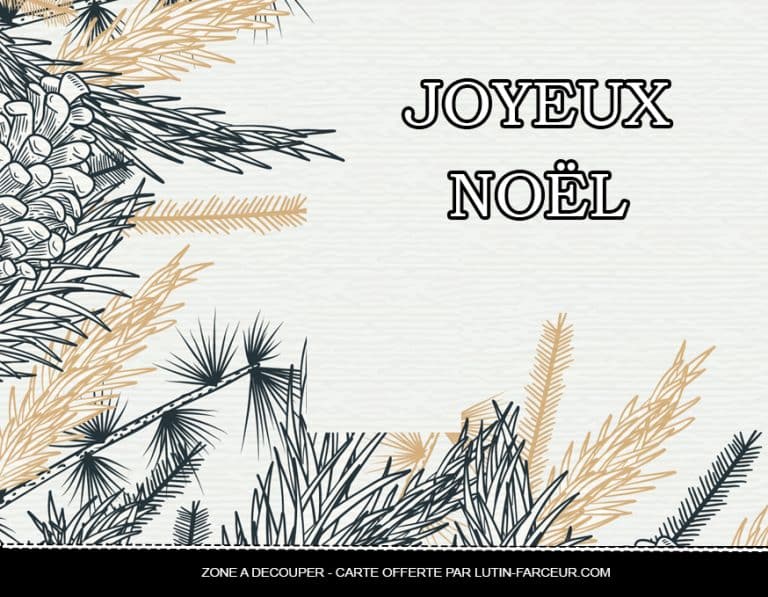 Branche de Noel vintage &agrave; imprimer - Dessin de No&euml;l