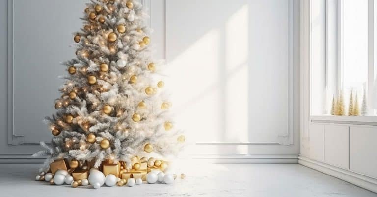 Vanity De Noël Yves Rocher - Blanc à Sapins Dorés - Fourre-tout De Maquillage Neuf Avec étiquettes