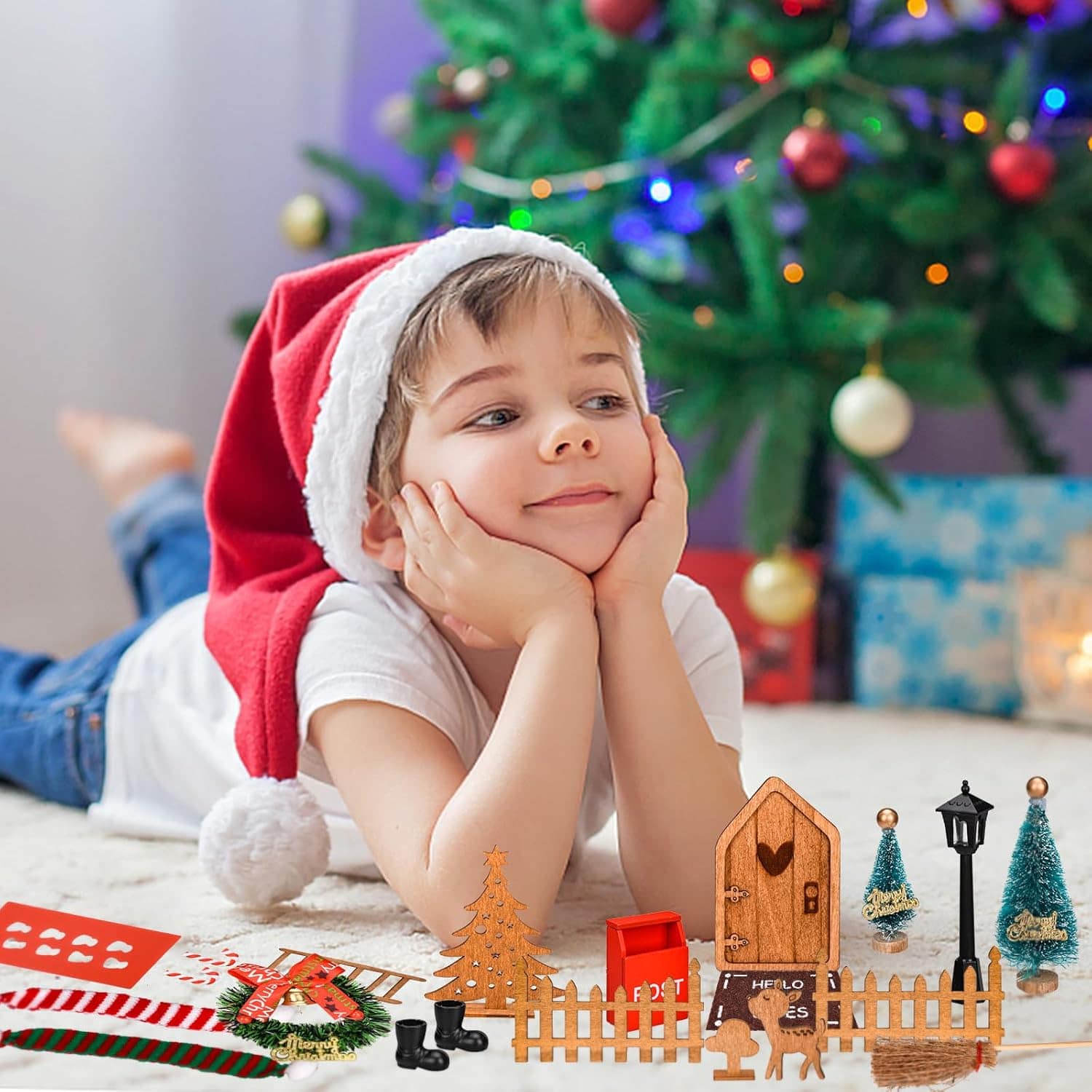 2 échelles De Corde Lutin (gnome) - 3m, 40 Marches Bois, Pour Décor Noël, Farce Lutin Espiegler