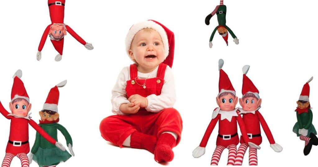 Pochoir Empreintes De Pas Lutin + Échelle Corde - Décoration Noël - Pour Fenêtre, Porte, Sapin - Kit Magique