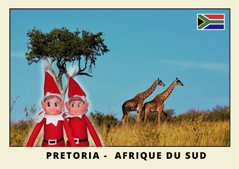 Imprimer la carte postale des 2 lutins farceurs en Afrique du Sud