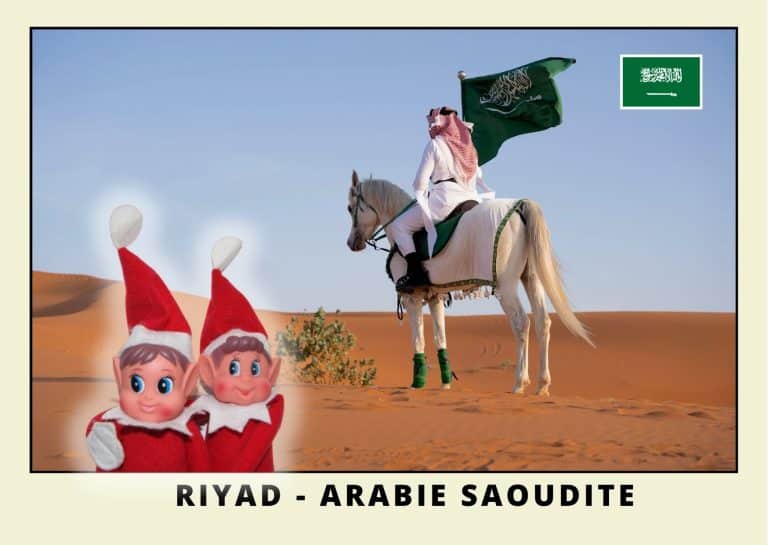 Imprimer la carte postale des 2 lutins farceurs en Arabie saoudite