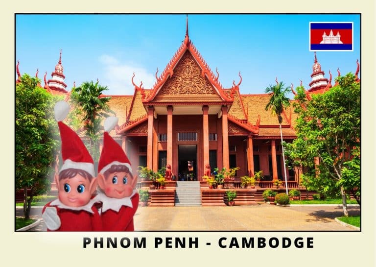 Imprimer la carte postale des 2 lutins farceurs rouges au cambodge