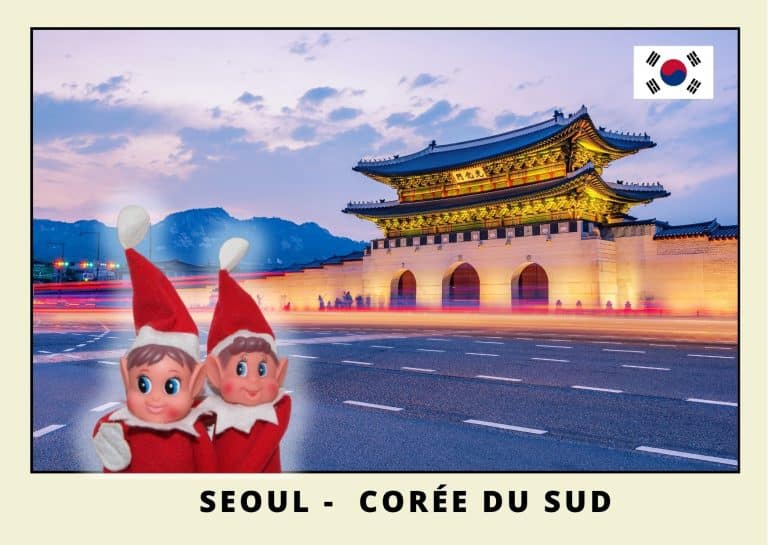 Imprimer la carte postale des 2 lutins farceurs en Cor&eacute;e du Sud