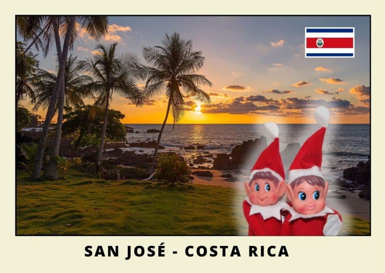 Imprimer la carte postale des 2 lutins farceurs rouges au costa rica