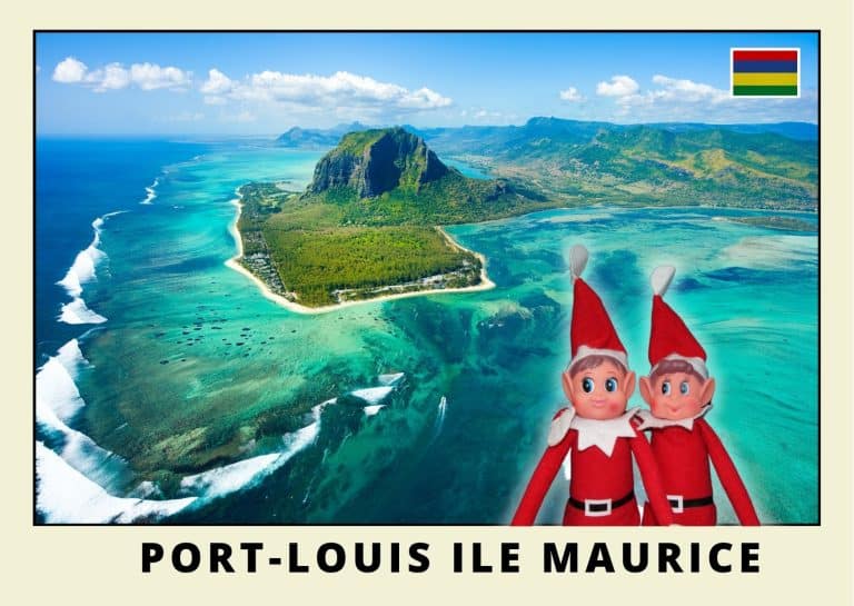 Imprimer la carte postale des 2 lutins farceurs rouges a l'ile maurice