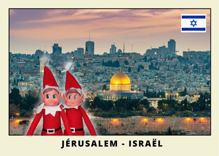 Imprimer la carte postale des 2 lutins farceurs en Israel