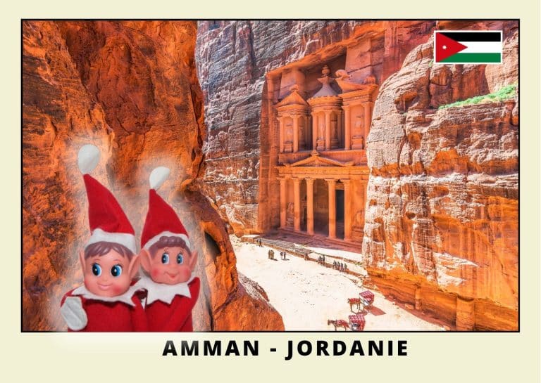 Imprimer la carte postale des 2 lutins farceurs en Jordanie