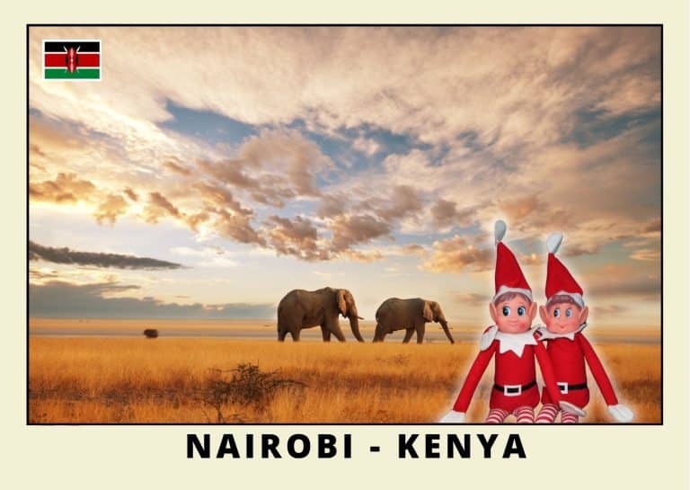 Imprimer la carte postale des 2 lutins farceurs rouges au kenya