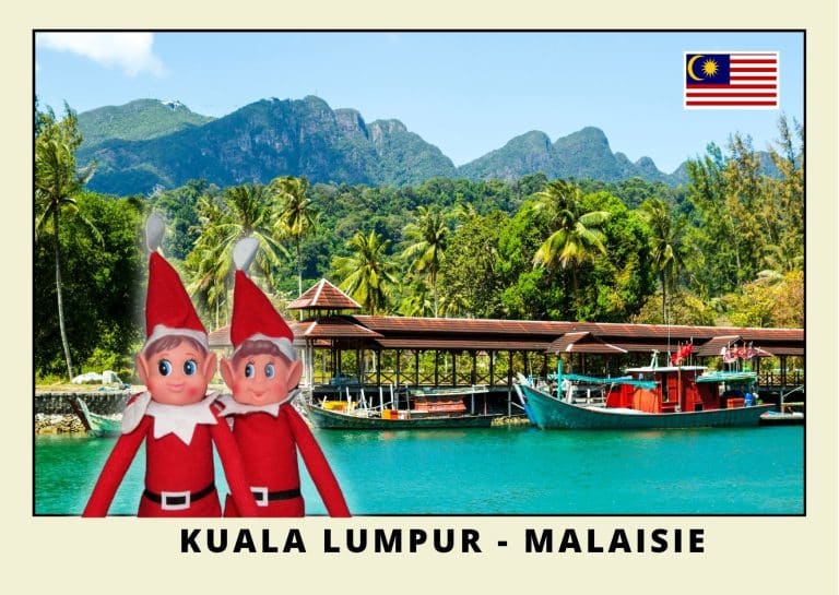 Imprimer la carte postale des 2 lutins farceurs rouges en Malaisie