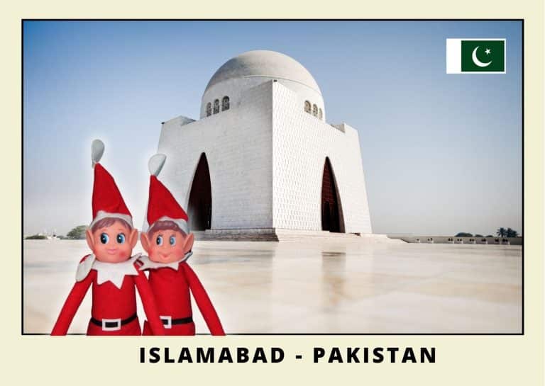 Imprimer la carte postale des 2 lutins farceurs rouges au pakistan