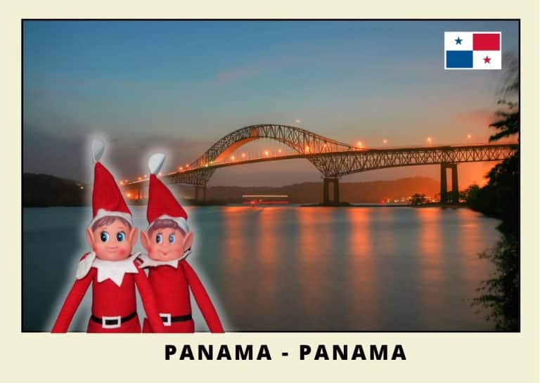 Imprimer la carte postale des 2 lutins farceurs rouges au panama