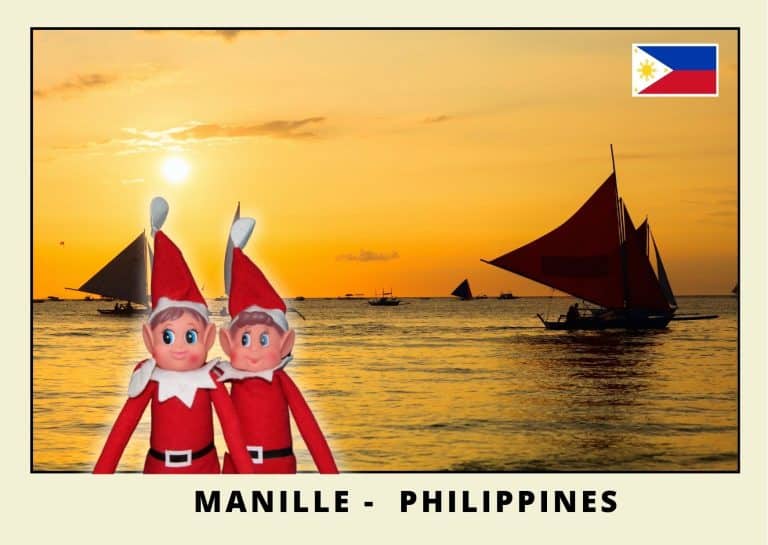Imprimer la carte postale des 2 lutins farceurs rouges aux philippines