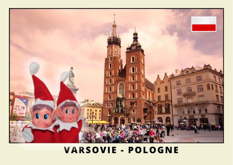 Imprimer la carte postale des 2 lutins farceurs rouges en Pologne