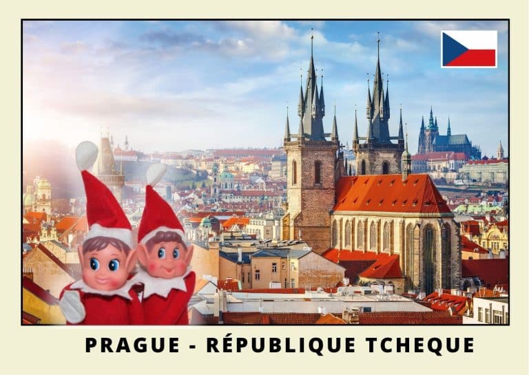 Imprimer la carte postale des 2 lutins farceurs rouges en r&eacute;publique tch&egrave;que
