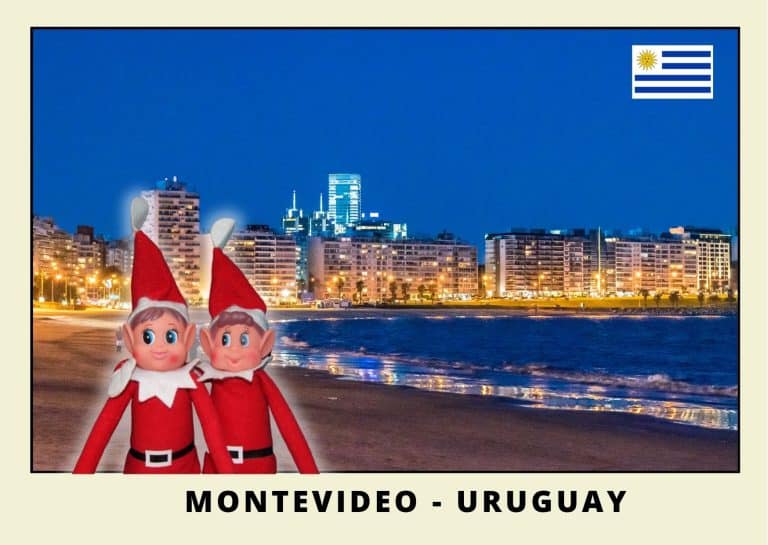 Imprimer la carte postale des 2 lutins farceurs rouges en uruguay
