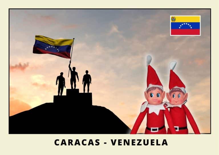 Imprimer la carte postale des 2 lutins farceurs rouges au v&eacute;n&eacute;zuela