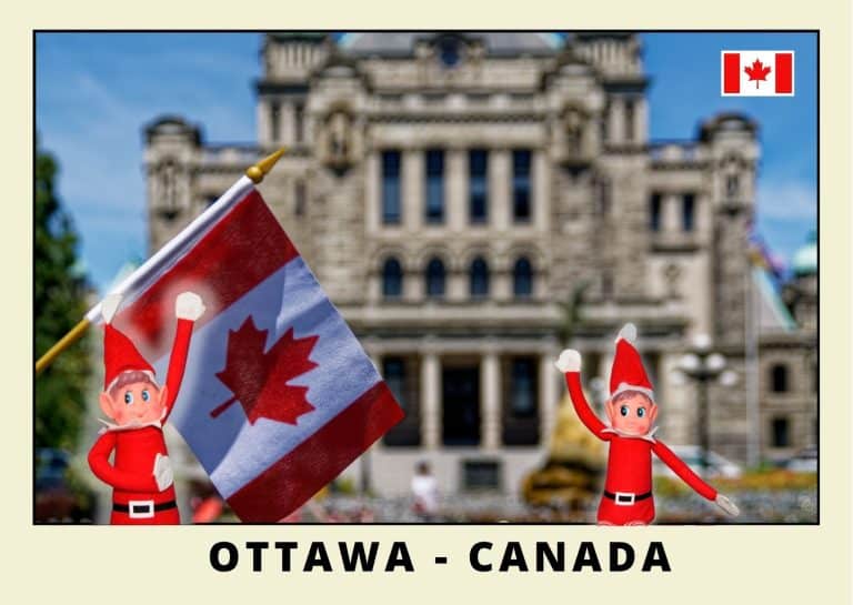 Imprimer la carte postale des 2 lutins farceurs rouges au canada