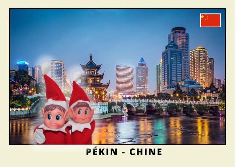 Imprimer la carte postale des 2 lutins farceurs rouges en chine