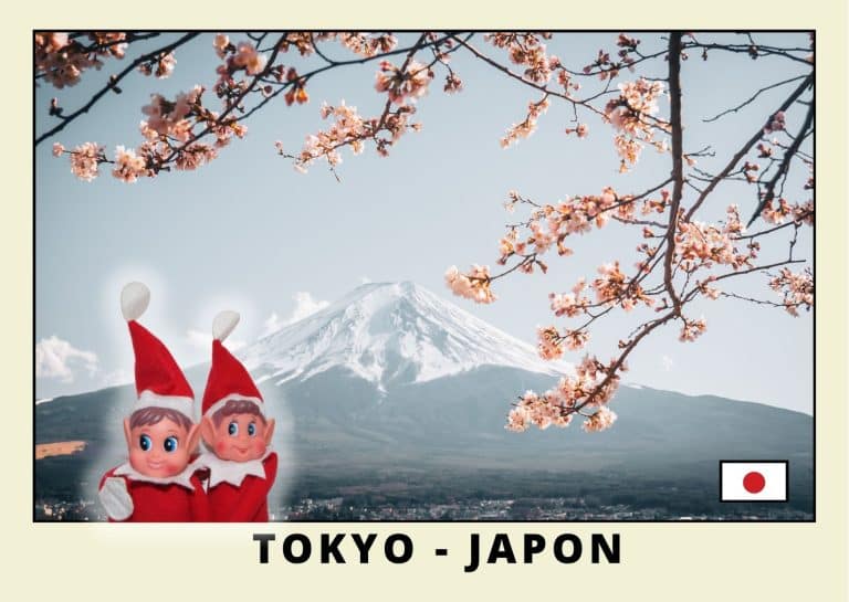 Imprimer la carte postale des 2 lutins farceurs rouges au japon