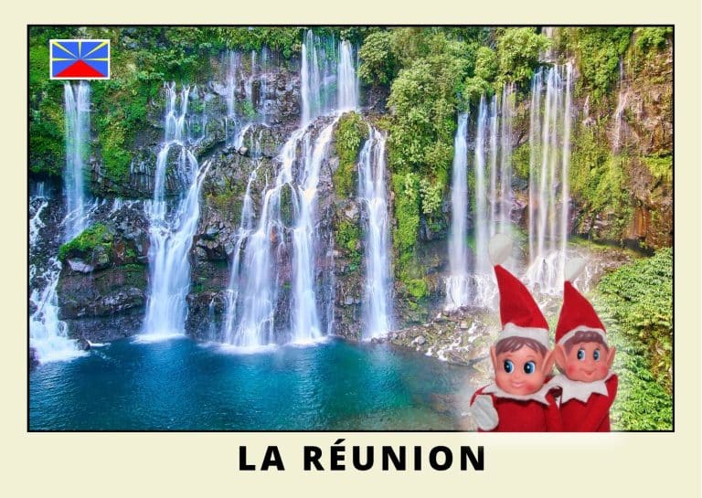 Imprimer la carte postale des 2 lutins farceurs rouges a l'ile de la r&eacute;union