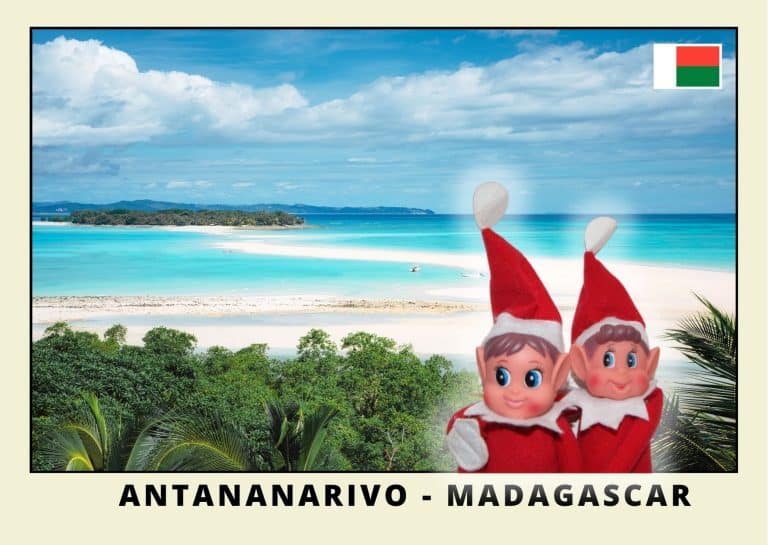 Imprimer la carte postale des 2 lutins farceurs rouges a madagascar