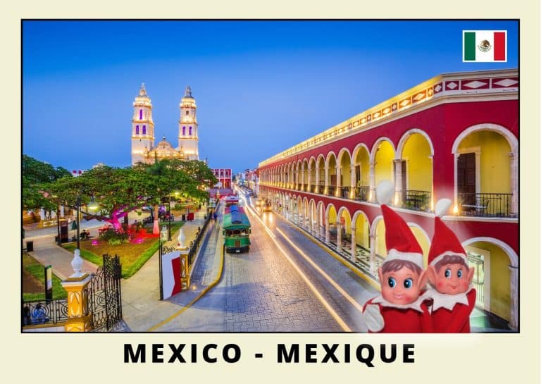 Imprimer la carte postale des 2 lutins farceurs rouges au mexique