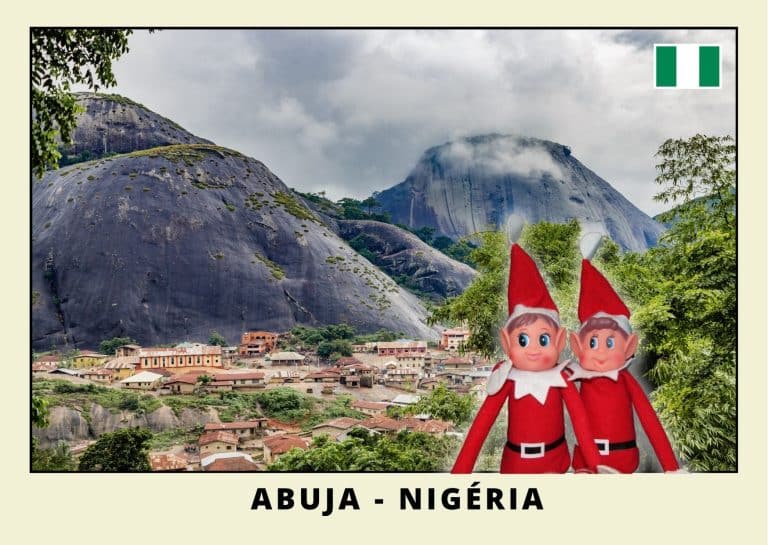 Imprimer la carte postale des 2 lutins farceurs rouges au nig&eacute;ria