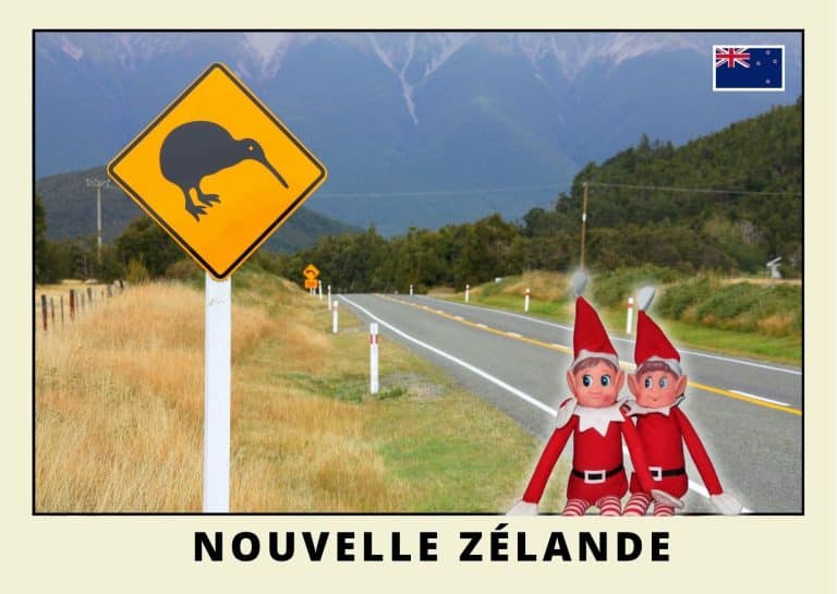 Imprimer la carte postale des 2 lutins farceurs rouges en Nouvelle z&eacute;lande