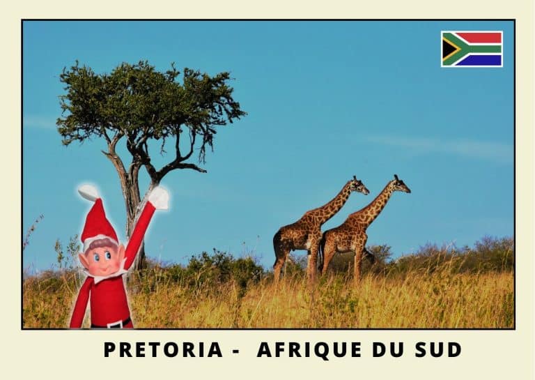 Carte postale du lutin rouge en Afrique du Sud