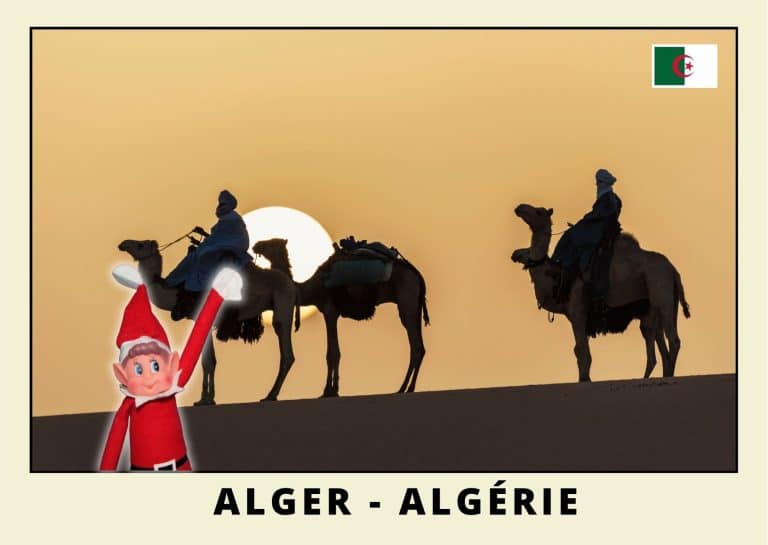 Carte postale du lutin rouge en Alg&eacute;rie