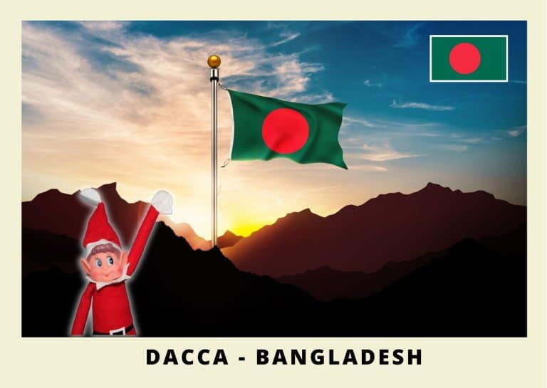 Carte postale du lutin rouge au Bandgladesh