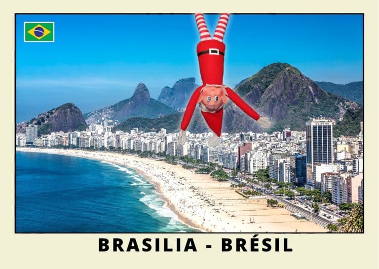 Carte postale du lutin rouge au Br&eacute;sil 2