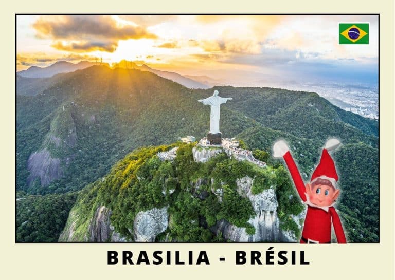 Carte postale du lutin rouge au Br&eacute;sil