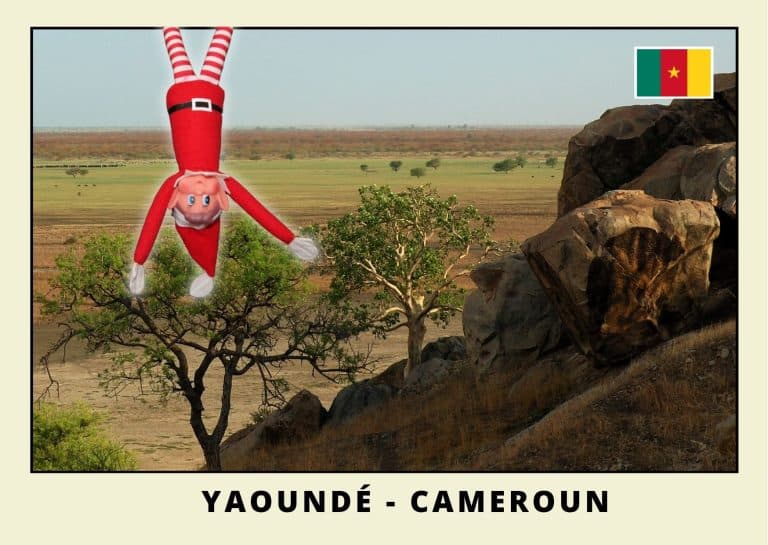 Carte postale du lutin rouge au Cameroun