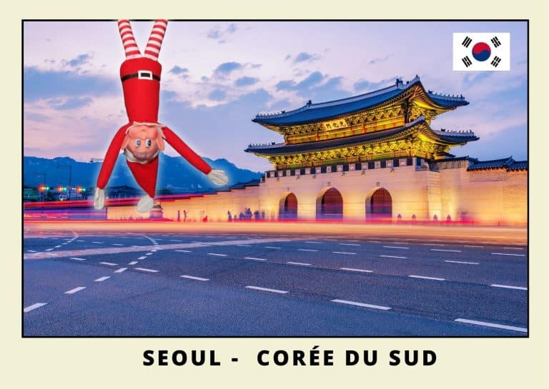 Carte postale du lutin rouge en Cor&eacute;e du sud