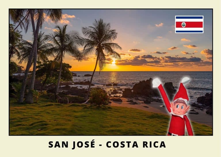 Carte postale du lutin rouge au Costa rica
