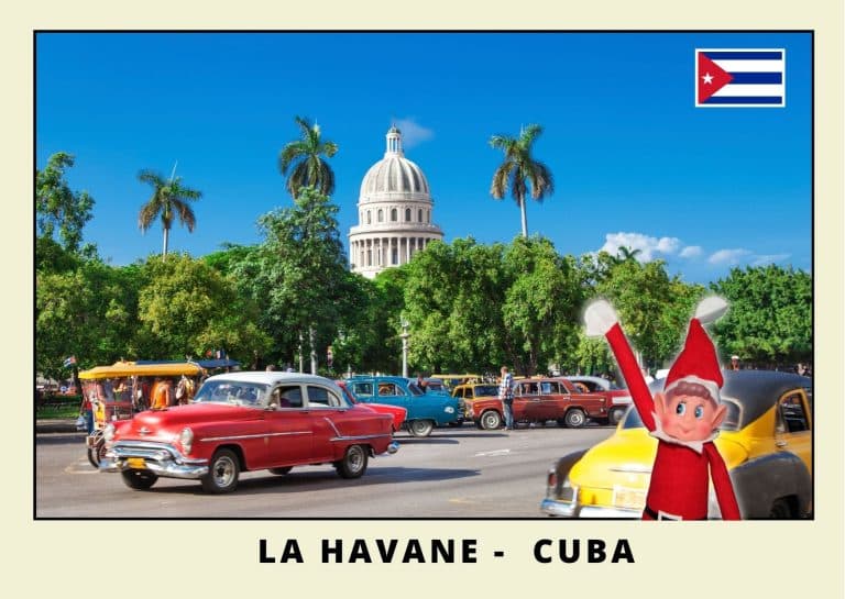 Carte postale du lutin rouge &agrave; Cuba
