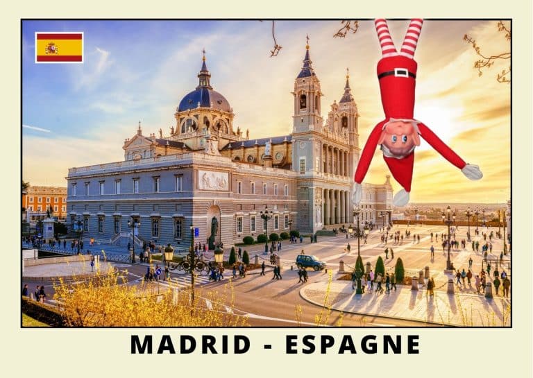 Carte postale du lutin farceur rouge en Espagne