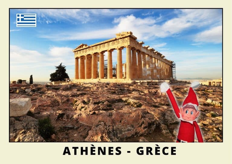 Carte postale du lutin farceur rouge en Gr&egrave;ce
