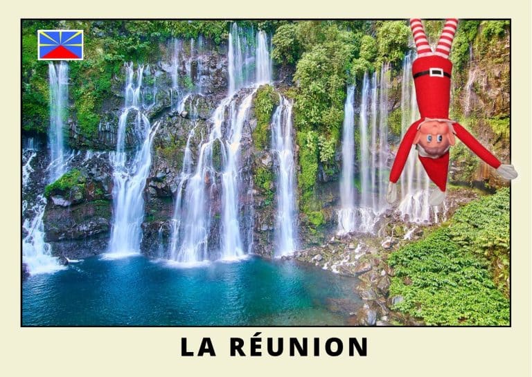 Carte postale du lutin farceur rouge a la R&eacute;union