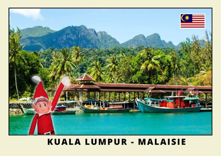 Carte postale du lutin farceur rouge en Malaisie