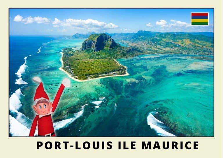 Carte postale du lutin farceur rouge a Maurice