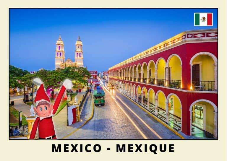 Carte postale du lutin farceur rouge au Mexiqie