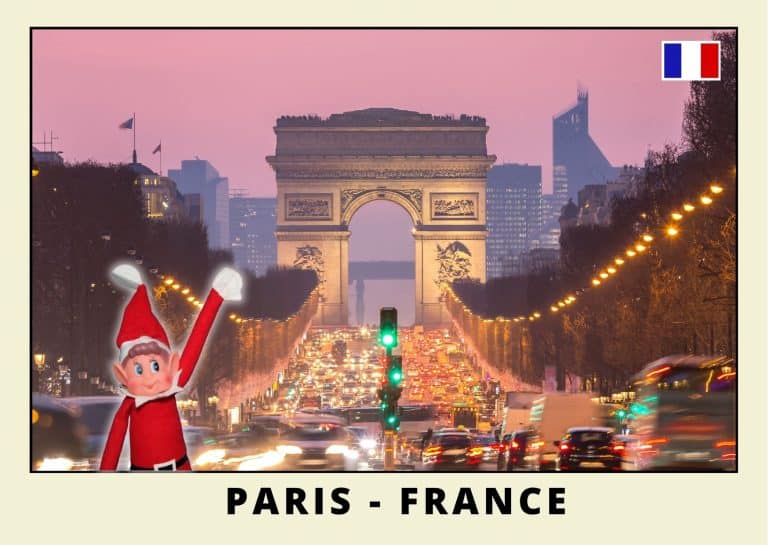 Carte postale du lutin farceur rouge a paris 6