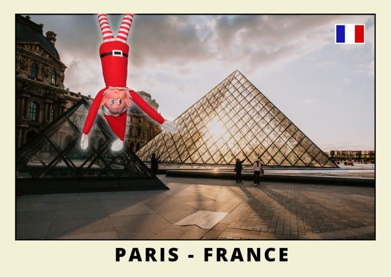 Carte postale du lutin farceur rouge a paris 7