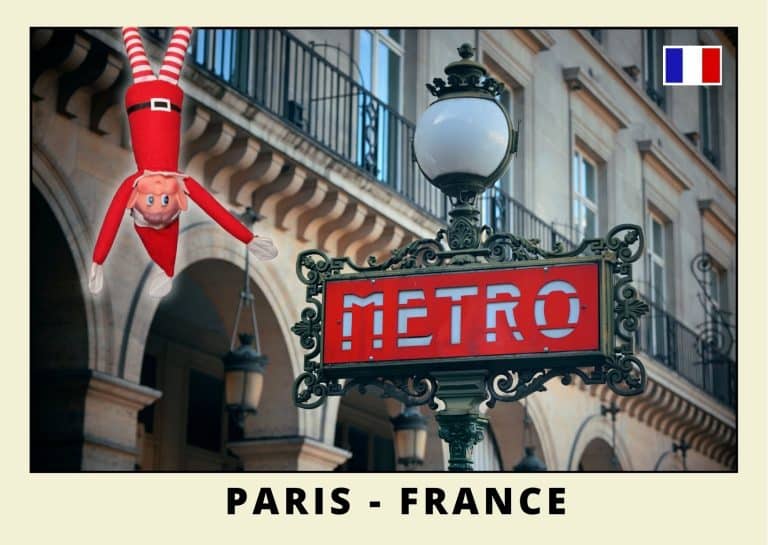 Carte postale du lutin farceur rouge a paris 8