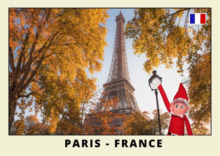 Carte postale du lutin farceur rouge a paris 12