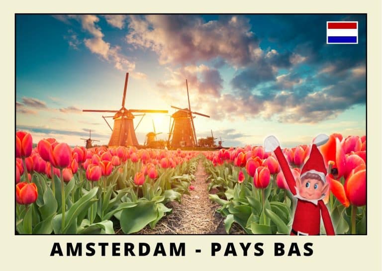 Carte postale du lutin farceur rouge aux pays bas