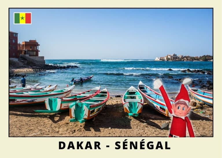 Carte postale du lutin farceur rouge au Senegal
